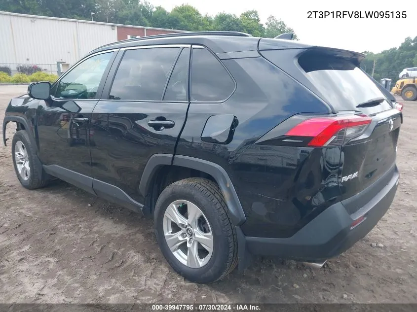 2020 Toyota Rav4 Xle VIN: 2T3P1RFV8LW095135 Lot: 39947795