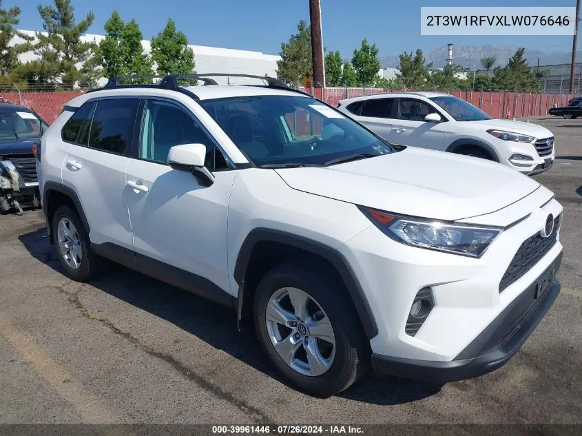 2020 Toyota Rav4 Xle VIN: 2T3W1RFVXLW076646 Lot: 39961446