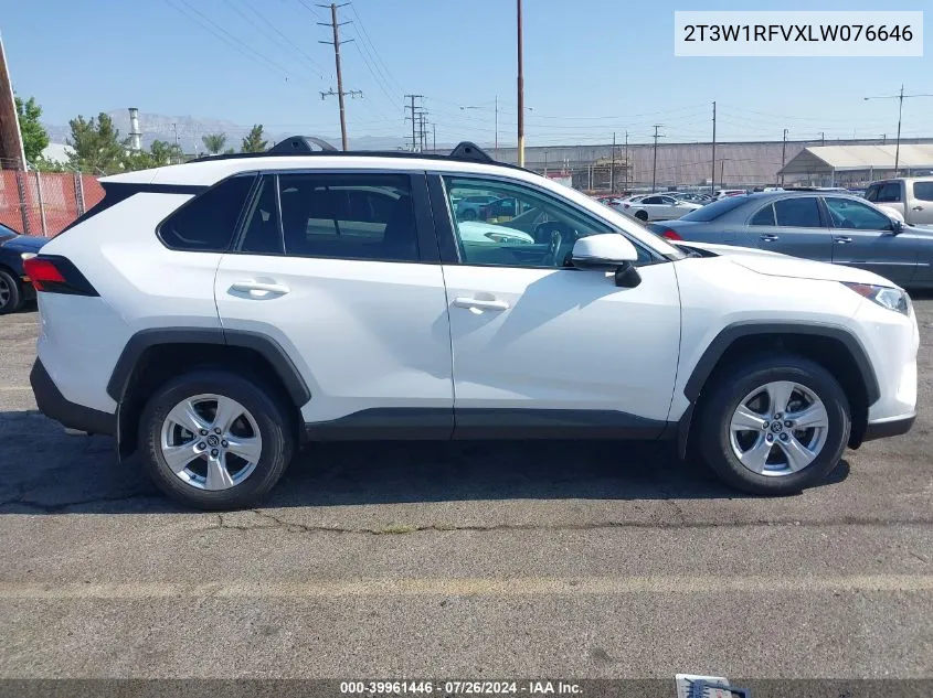 2020 Toyota Rav4 Xle VIN: 2T3W1RFVXLW076646 Lot: 39961446