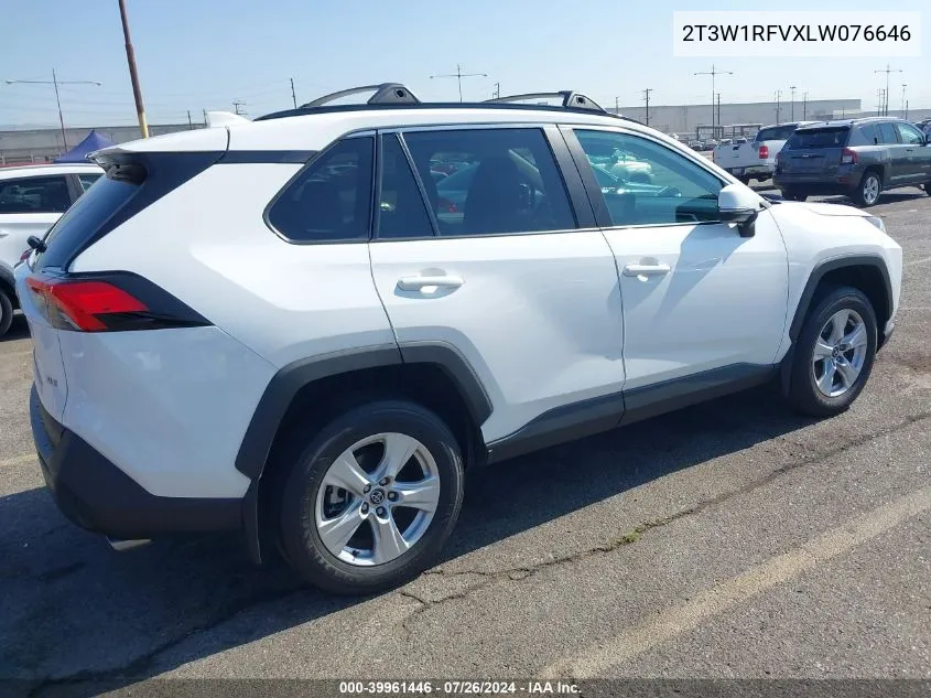 2020 Toyota Rav4 Xle VIN: 2T3W1RFVXLW076646 Lot: 39961446