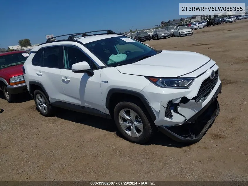 2020 Toyota Rav4 Hybrid Xle VIN: 2T3RWRFV6LW088355 Lot: 39962307