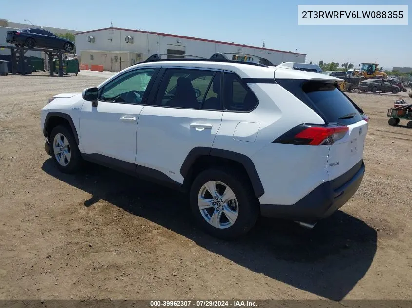 2020 Toyota Rav4 Hybrid Xle VIN: 2T3RWRFV6LW088355 Lot: 39962307