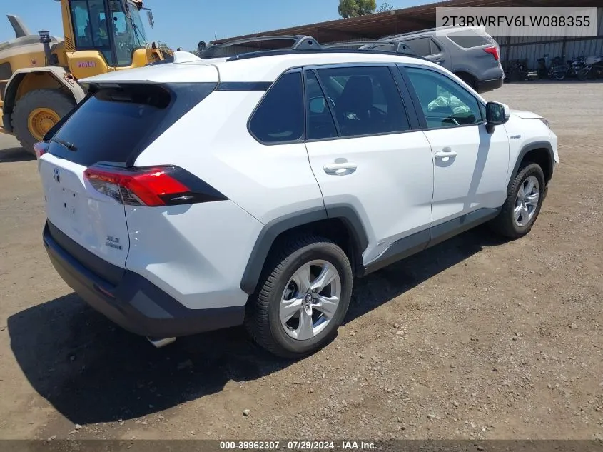 2020 Toyota Rav4 Hybrid Xle VIN: 2T3RWRFV6LW088355 Lot: 39962307