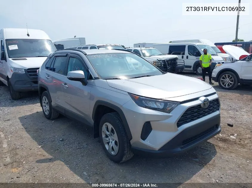 2020 Toyota Rav4 Le VIN: 2T3G1RFV1LC106932 Lot: 39965674