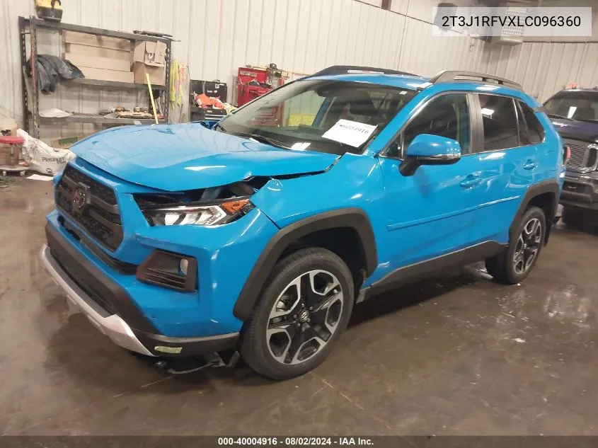 2020 Toyota Rav4 Adventure VIN: 2T3J1RFVXLC096360 Lot: 40004916