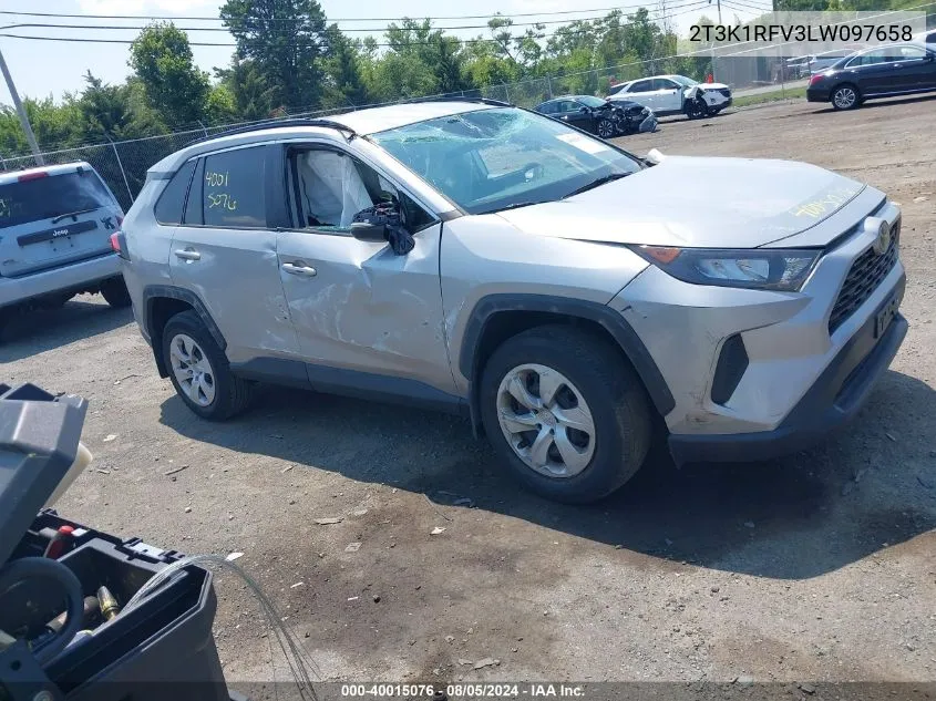 2020 Toyota Rav4 Le VIN: 2T3K1RFV3LW097658 Lot: 40015076