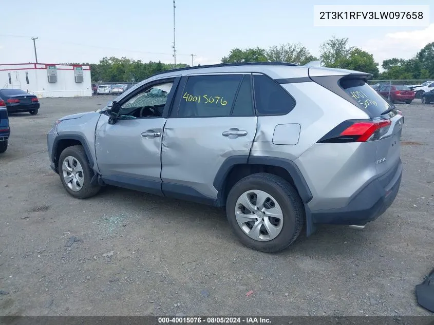 2T3K1RFV3LW097658 2020 Toyota Rav4 Le