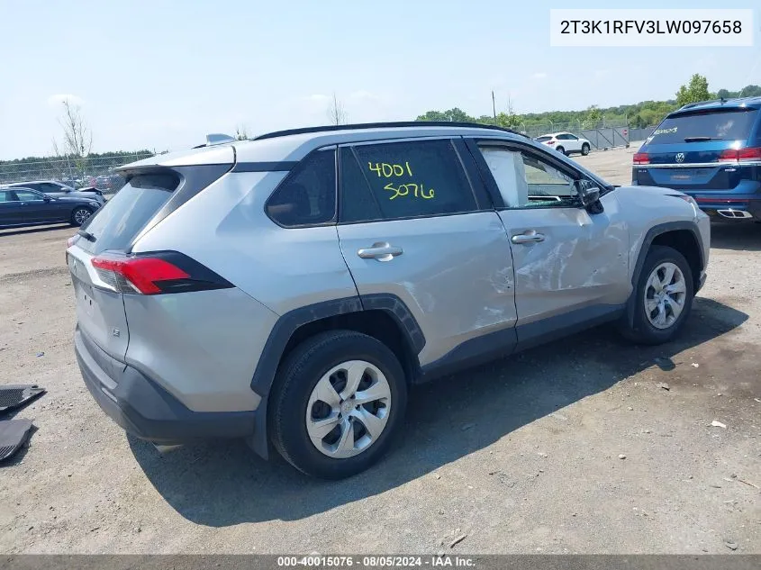 2T3K1RFV3LW097658 2020 Toyota Rav4 Le