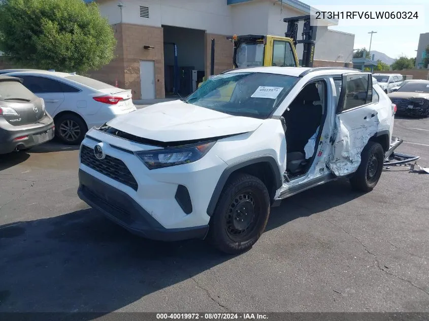 2020 Toyota Rav4 Le VIN: 2T3H1RFV6LW060324 Lot: 40019972