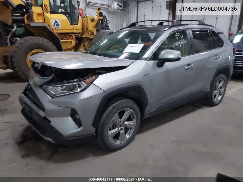 2020 Toyota Rav4 Hybrid Limited VIN: JTMD6RFV6LD004736 Lot: 40042717