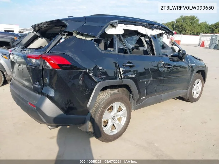 2T3LWRFV0LW099650 2020 Toyota Rav4 Le