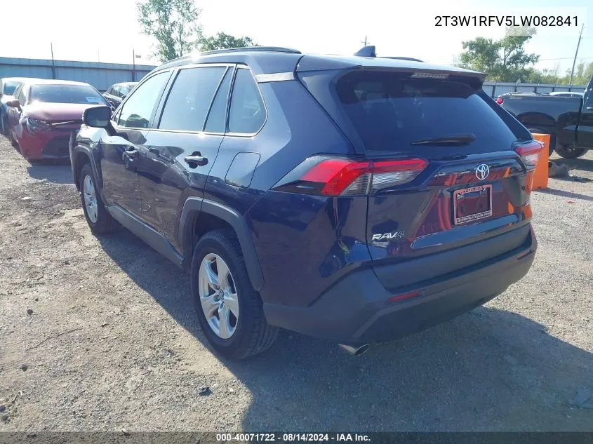 2020 Toyota Rav4 Xle VIN: 2T3W1RFV5LW082841 Lot: 40071722