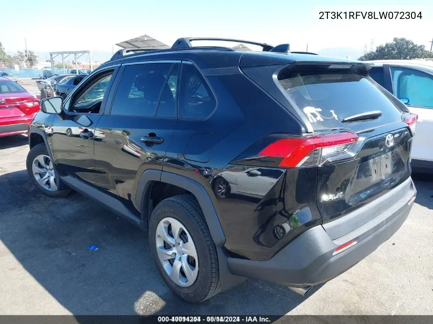 2020 Toyota Rav4 Le VIN: 2T3K1RFV8LW072304 Lot: 40094204