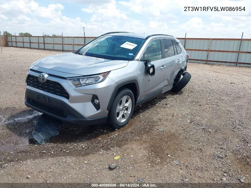 2020 Toyota Rav4 Xle VIN: 2T3W1RFV5LW086954 Lot: 40098506