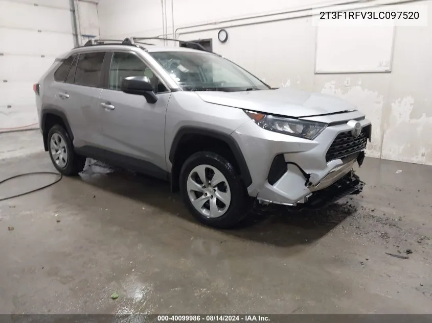 2020 Toyota Rav4 Le VIN: 2T3F1RFV3LC097520 Lot: 40099986