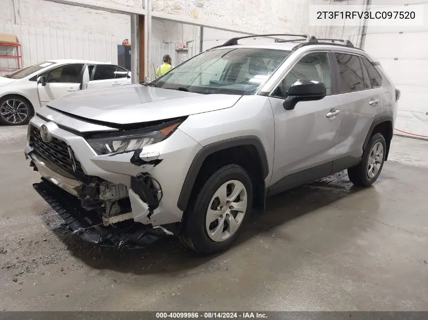 2020 Toyota Rav4 Le VIN: 2T3F1RFV3LC097520 Lot: 40099986