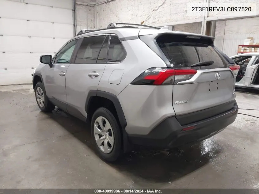 2020 Toyota Rav4 Le VIN: 2T3F1RFV3LC097520 Lot: 40099986