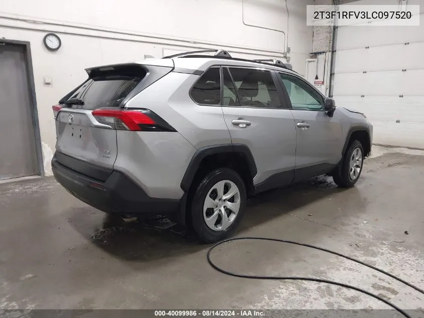 2020 Toyota Rav4 Le VIN: 2T3F1RFV3LC097520 Lot: 40099986