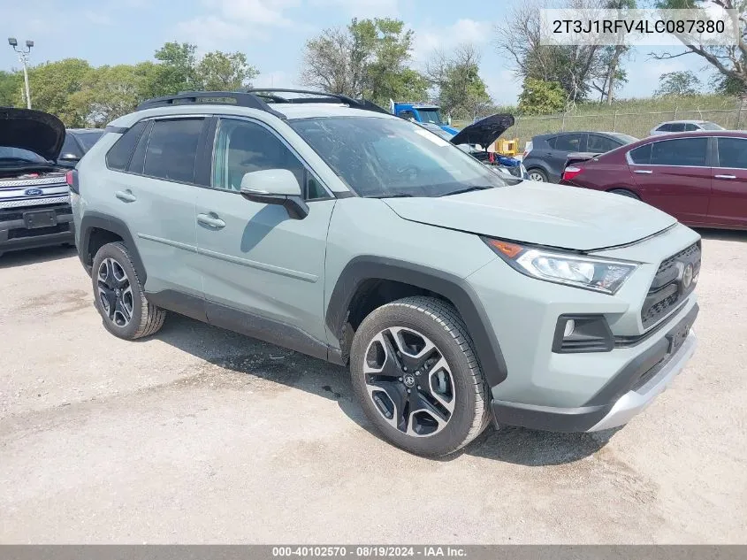 2020 Toyota Rav4 Adventure VIN: 2T3J1RFV4LC087380 Lot: 40102570