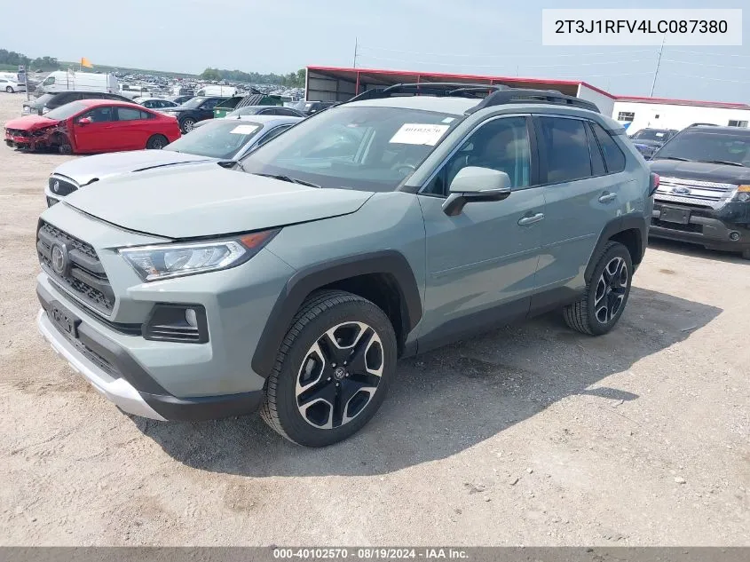 2T3J1RFV4LC087380 2020 Toyota Rav4 Adventure