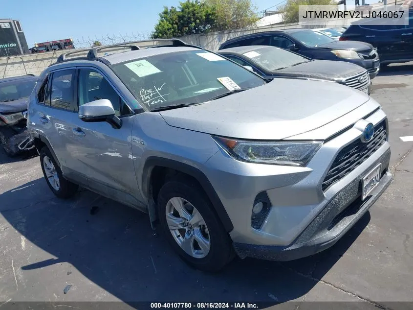 2020 Toyota Rav4 Hybrid Xle VIN: JTMRWRFV2LJ046067 Lot: 40107780