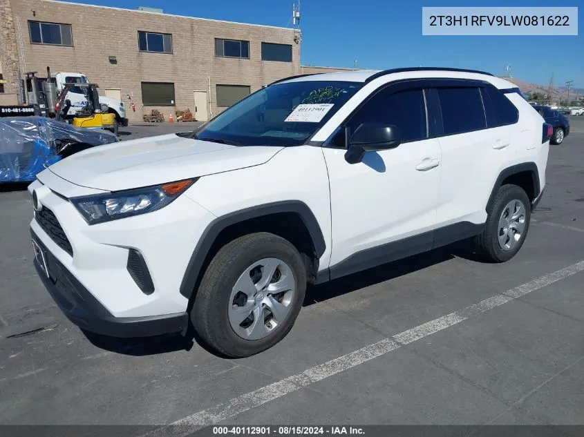 2020 Toyota Rav4 Le VIN: 2T3H1RFV9LW081622 Lot: 40112901