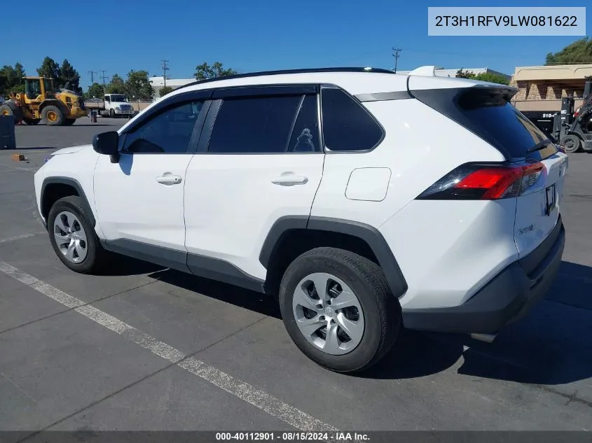 2020 Toyota Rav4 Le VIN: 2T3H1RFV9LW081622 Lot: 40112901