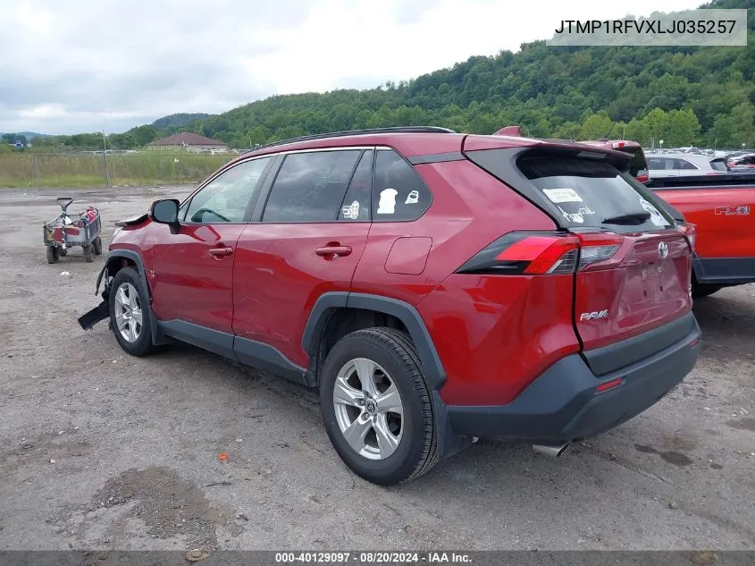 2020 Toyota Rav4 Xle VIN: JTMP1RFVXLJ035257 Lot: 40129097