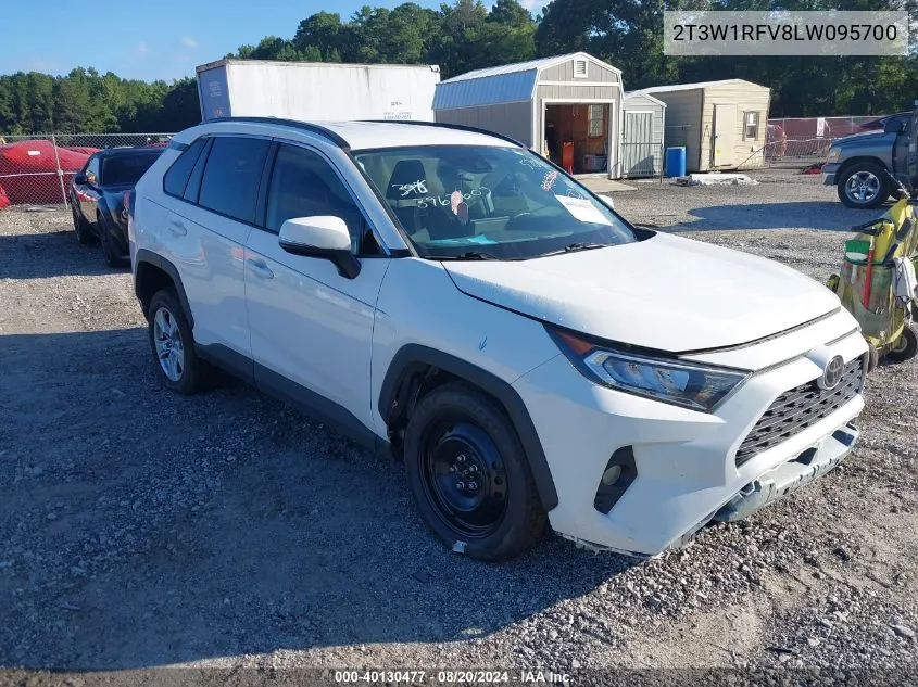 2020 Toyota Rav4 Xle/Xle Premium VIN: 2T3W1RFV8LW095700 Lot: 40130477