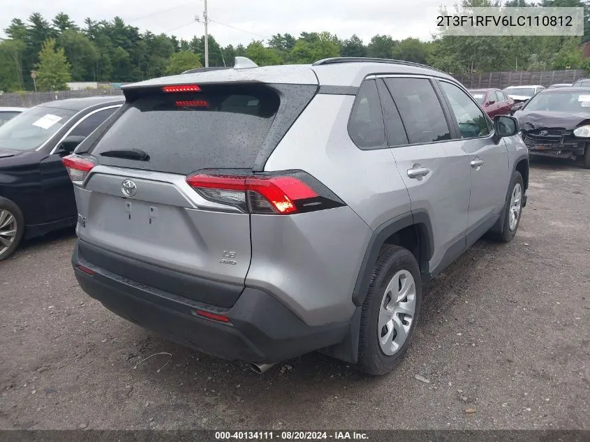 2020 Toyota Rav4 Le VIN: 2T3F1RFV6LC110812 Lot: 40134111