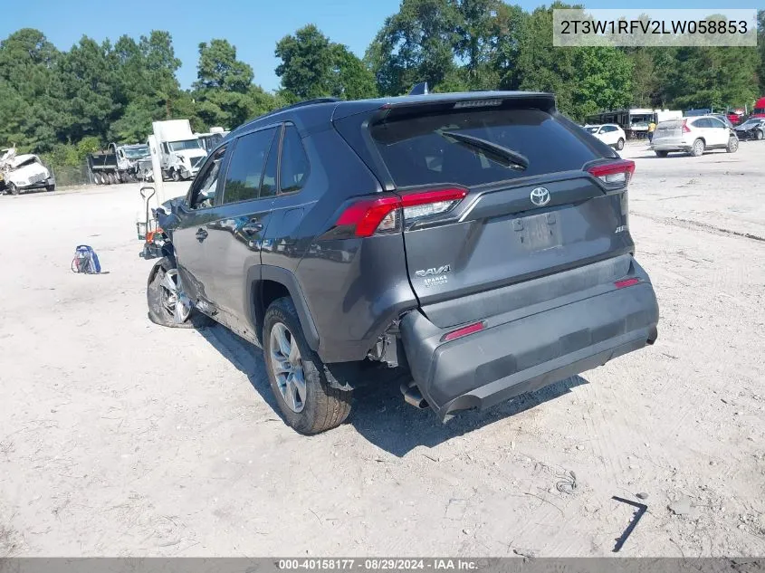 2020 Toyota Rav4 Xle VIN: 2T3W1RFV2LW058853 Lot: 40158177