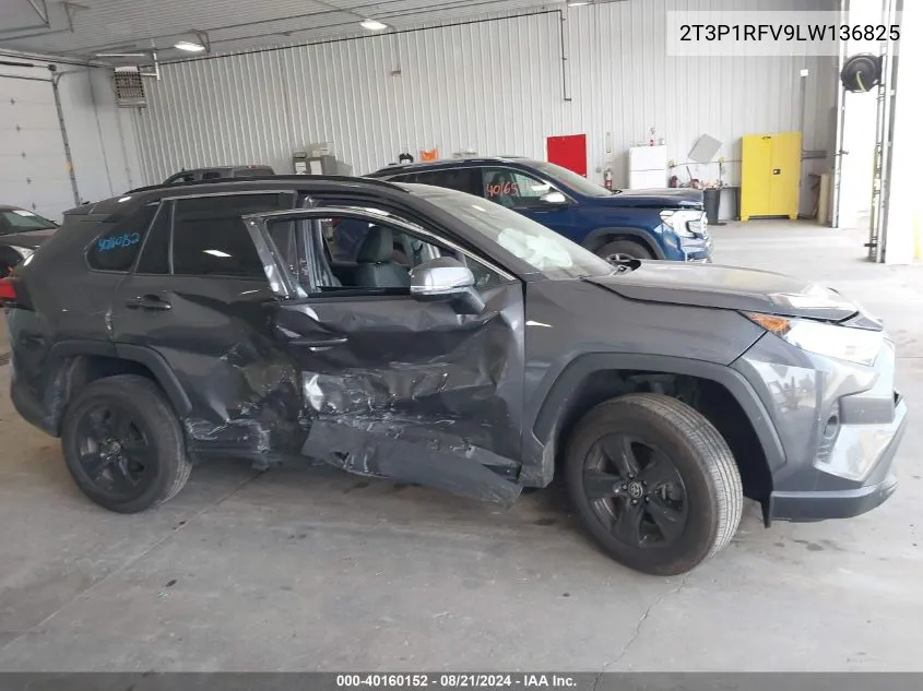 2020 Toyota Rav4 Xle/Xle Premium VIN: 2T3P1RFV9LW136825 Lot: 40160152