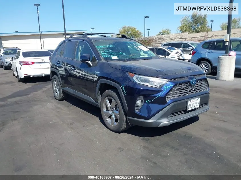 2020 Toyota Rav4 Hybrid Limited VIN: JTMDWRFVXLD538368 Lot: 40163907