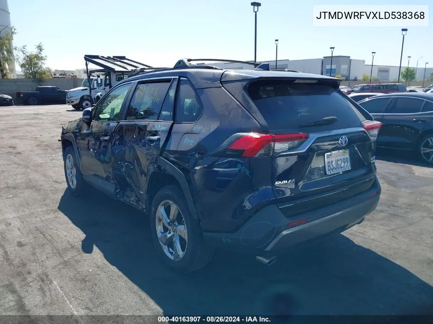 2020 Toyota Rav4 Hybrid Limited VIN: JTMDWRFVXLD538368 Lot: 40163907