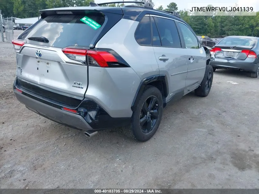 JTMEWRFV0LJ041139 2020 Toyota Rav4 Hybrid Xse