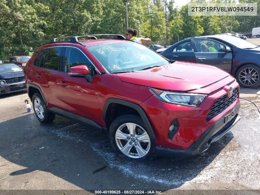 2020 Toyota Rav4 Xle VIN: 2T3P1RFV8LW094549 Lot: 40199625