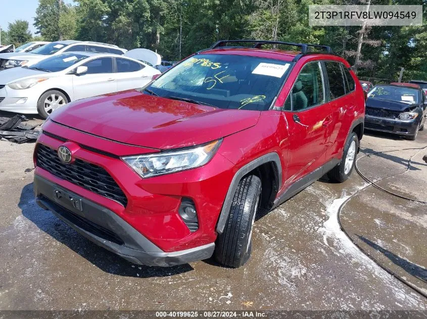 2020 Toyota Rav4 Xle VIN: 2T3P1RFV8LW094549 Lot: 40199625