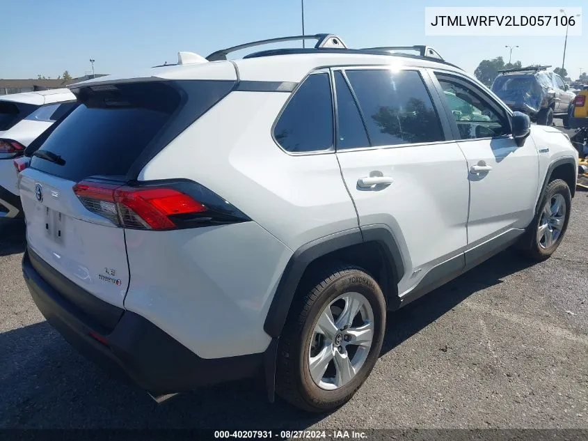 2020 Toyota Rav4 Hybrid Le VIN: JTMLWRFV2LD057106 Lot: 40207931