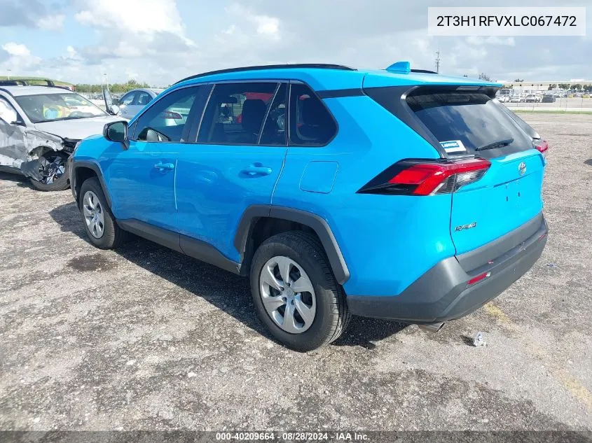 2020 Toyota Rav4 Le VIN: 2T3H1RFVXLC067472 Lot: 40209664