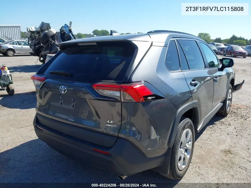 2T3F1RFV7LC115808 2020 Toyota Rav4 Le