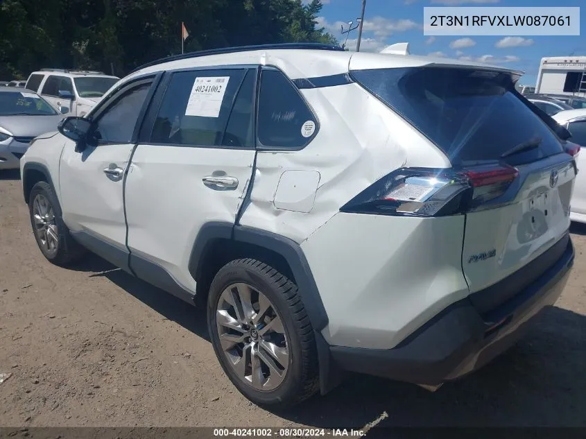 2020 Toyota Rav4 Limited VIN: 2T3N1RFVXLW087061 Lot: 40241002