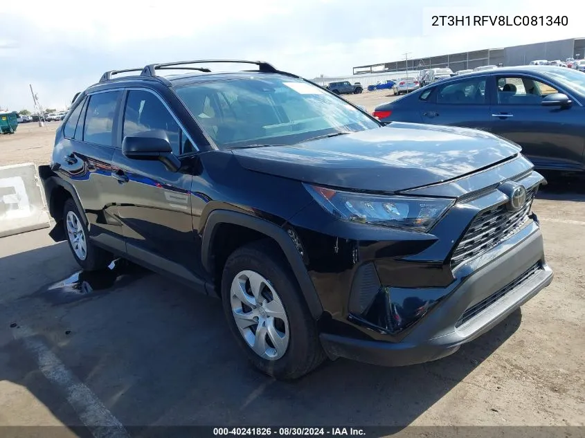 2020 Toyota Rav4 Le VIN: 2T3H1RFV8LC081340 Lot: 40241826