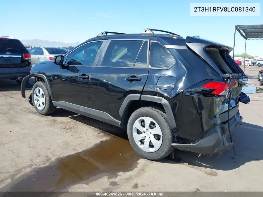 2020 Toyota Rav4 Le VIN: 2T3H1RFV8LC081340 Lot: 40241826