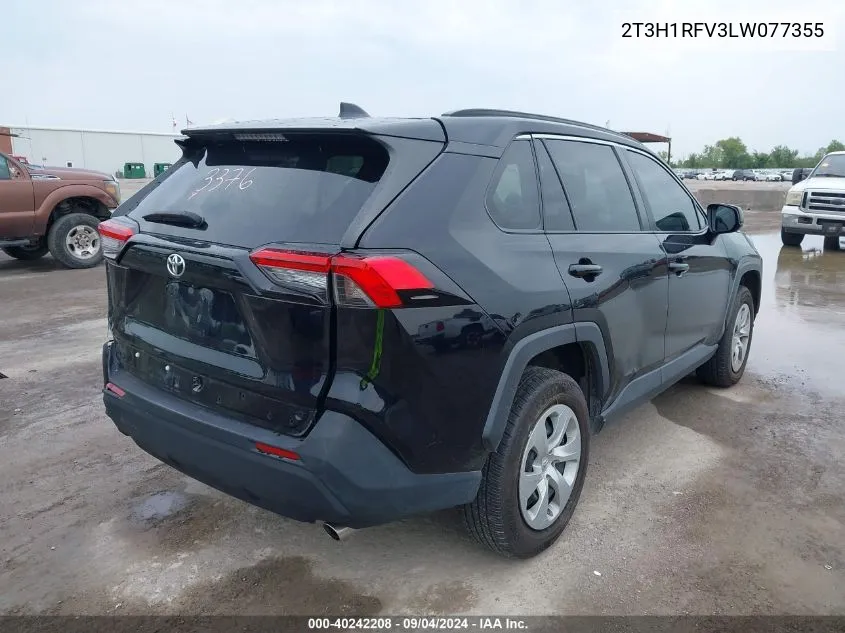 2020 Toyota Rav4 Le VIN: 2T3H1RFV3LW077355 Lot: 40242208