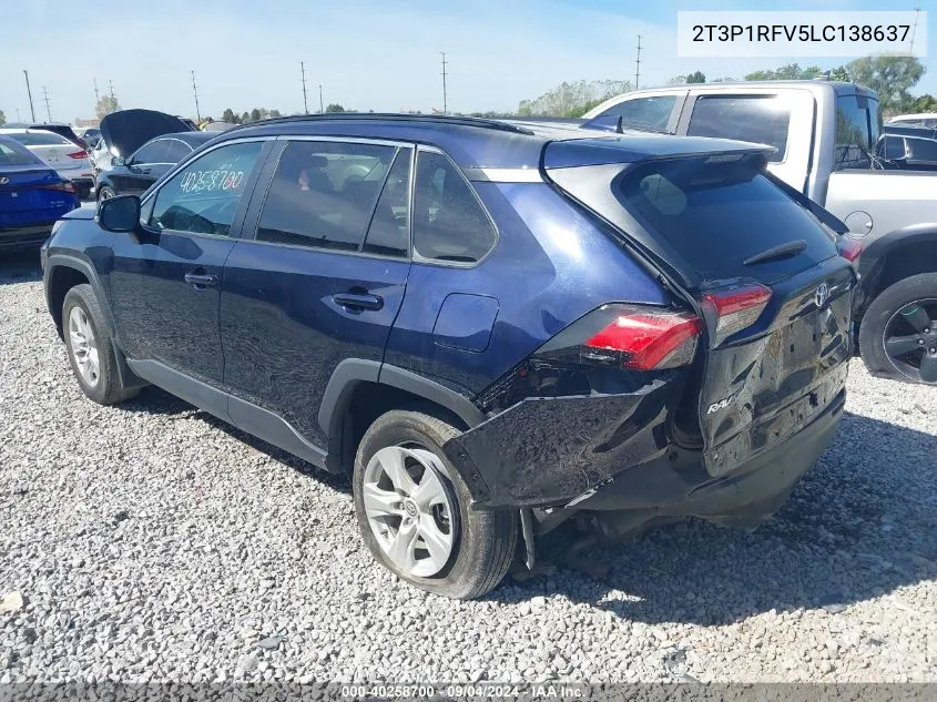 2T3P1RFV5LC138637 2020 Toyota Rav4 Xle