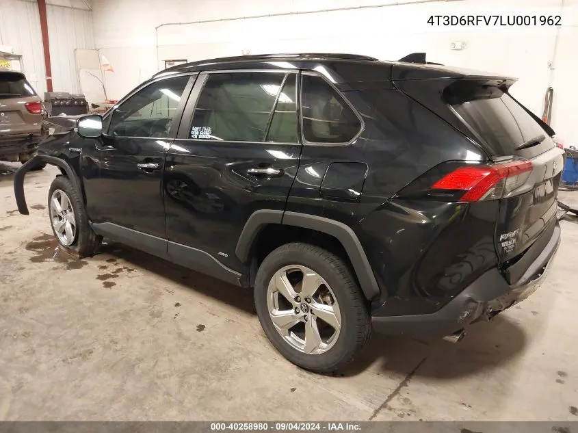 2020 Toyota Rav4 Hybrid Limited VIN: 4T3D6RFV7LU001962 Lot: 40258980