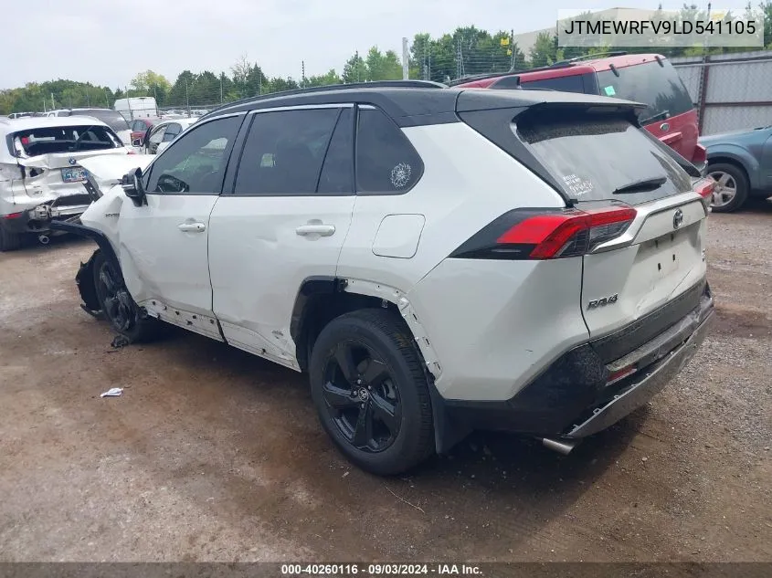 2020 Toyota Rav4 Hybrid Xse VIN: JTMEWRFV9LD541105 Lot: 40260116