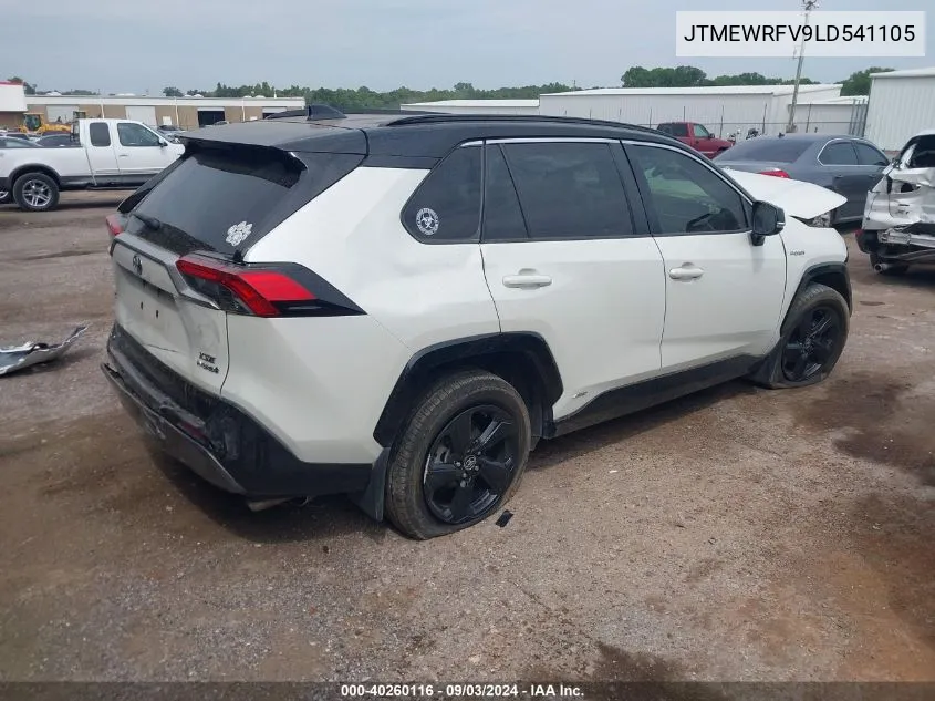 2020 Toyota Rav4 Hybrid Xse VIN: JTMEWRFV9LD541105 Lot: 40260116