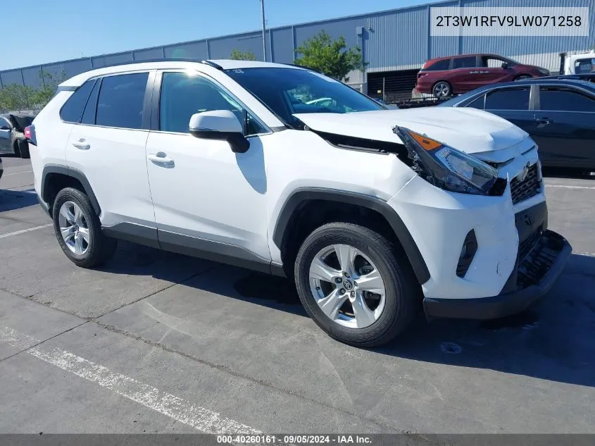 2020 Toyota Rav4 Xle VIN: 2T3W1RFV9LW071258 Lot: 40260161