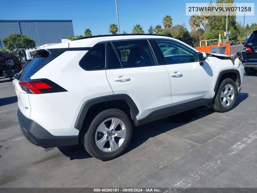 2020 Toyota Rav4 Xle VIN: 2T3W1RFV9LW071258 Lot: 40260161